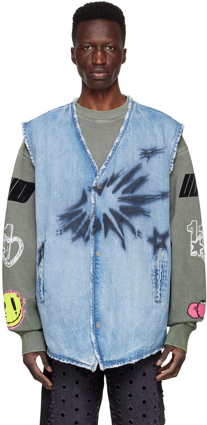 Telovnik We11done We11done Sleeveless Denim Vest Modra | WD-DV1-22-331-M-BL, 0