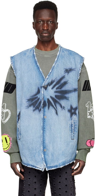 Telovnik We11done We11done Sleeveless Denim Vest Modra | WD-DV1-22-331-M-BL, 0