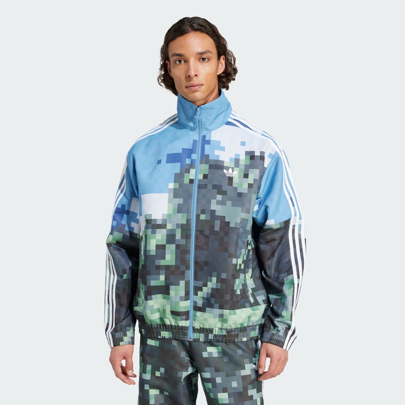 Pulover adidas Originals adidas Originals x Minecraft Track Jacket Modra | JZ9921