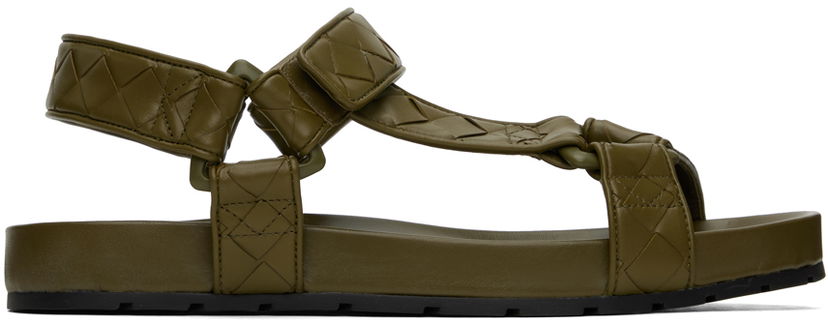 Superge in čevlji Bottega Veneta Trip Leather Sandals Zelena | 775305V3HB0