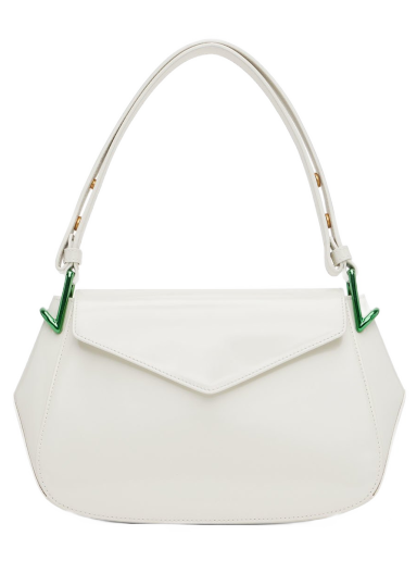 Torba za čez ramo Bottega Veneta Toyin Shoulder Bag Bela | 701044 V1C30