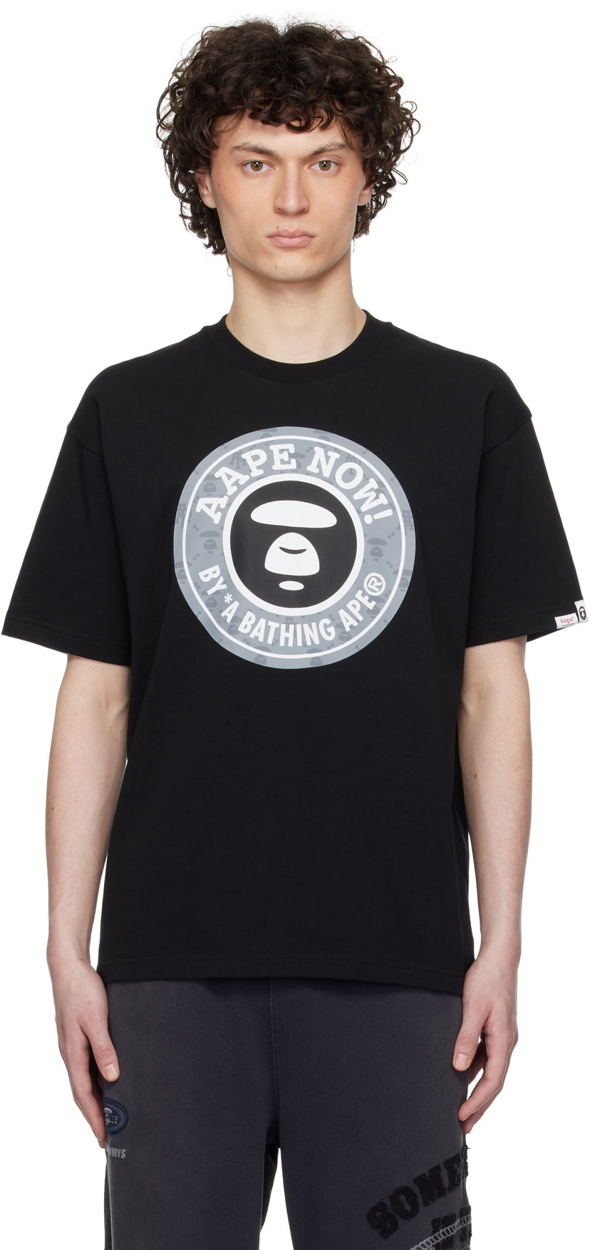 Majica AAPE by A Bathing Ape AAPE by A Bathing Ape Basic T-Shirt Črna | AAPTEM1638XXNBKX