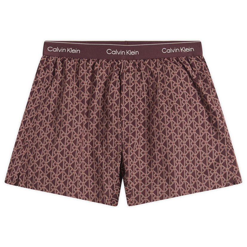Boksarice CALVIN KLEIN Cotton Poplin Trad Boxer Short Bordo | LV00NM28312UO