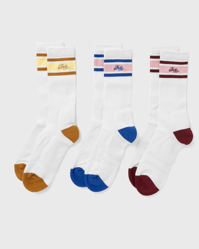 Nogavice Drôle de Monsieur Drôle de Monsieur La Chaussette DrÙle RayÈe Striped Socks Bela | G-SK118-CO024-MC
