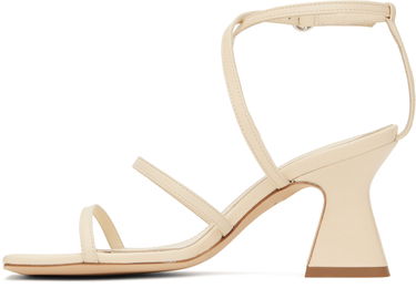 Modni dodatki Aeyde Aeyde Edda Leather Heeled Sandals Bež | A11-HS-HLMS75CH152-SS25-100-007, 2