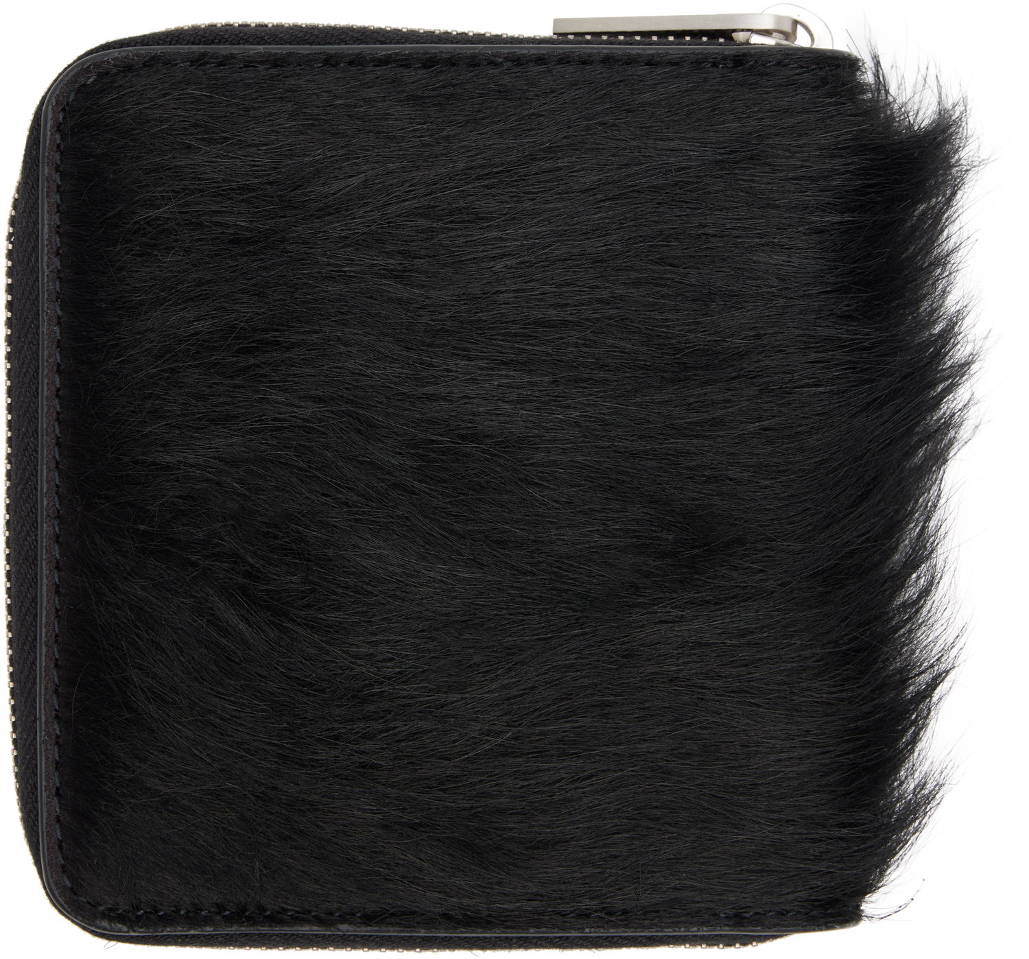Denarnica Rick Owens Concordians Furry Zipped Wallet Črna | RR02E1416 LHL, 1
