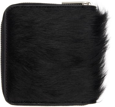 Denarnica Rick Owens Concordians Furry Zipped Wallet Črna | RR02E1416 LHL, 1