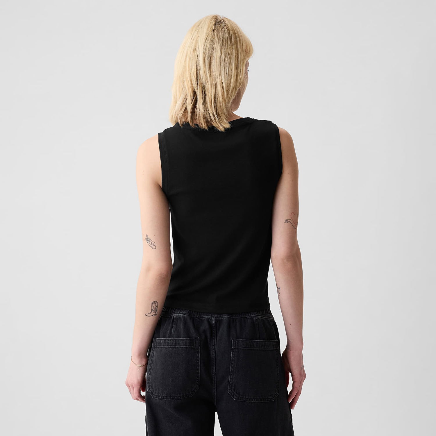 Majica brez rokavov GAP Sleeveless Modal Shell Black Črna | 540735-01, 1