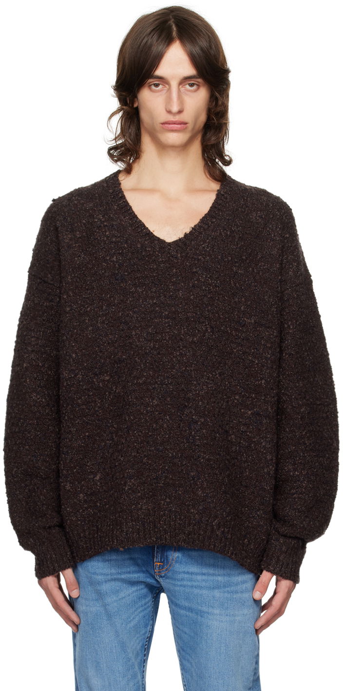 Pleteni pulover CALVIN KLEIN Brown Halo Sweater Rjava | 81EM399