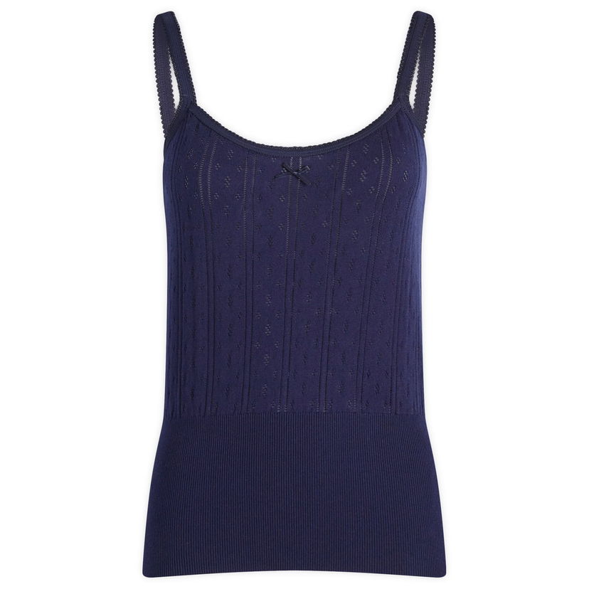 Telovnik JW Anderson Pointelle Straight Neck Vest Mornarica | KW1274-YN0389-888
