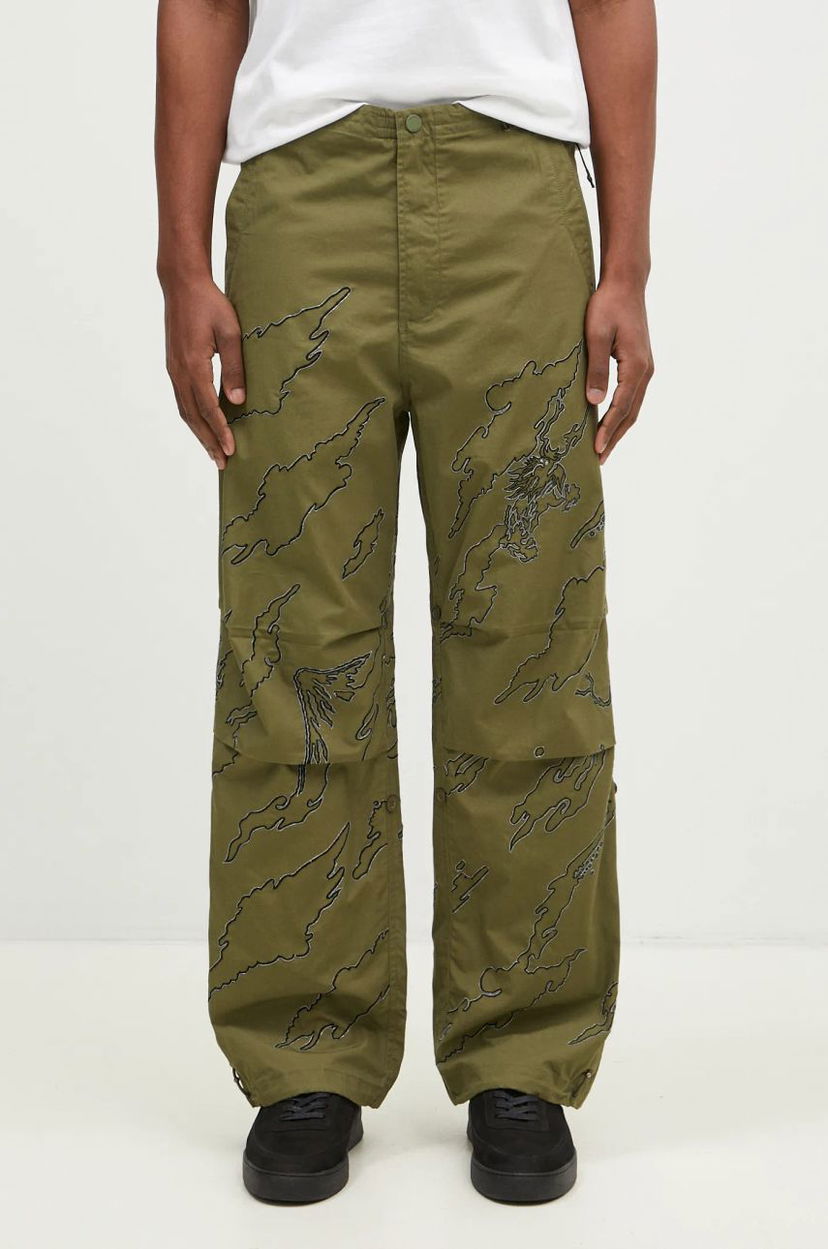 Cargo hlače Maharishi Sparse Bonsai Snopants Zelena | 5340.OLIVE