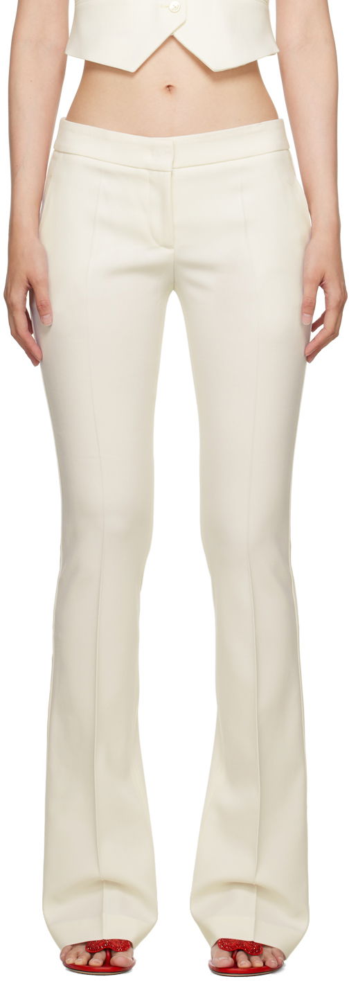 Hlače Blumarine Blumarine Flared Dress Pants Bela | A322P098A
