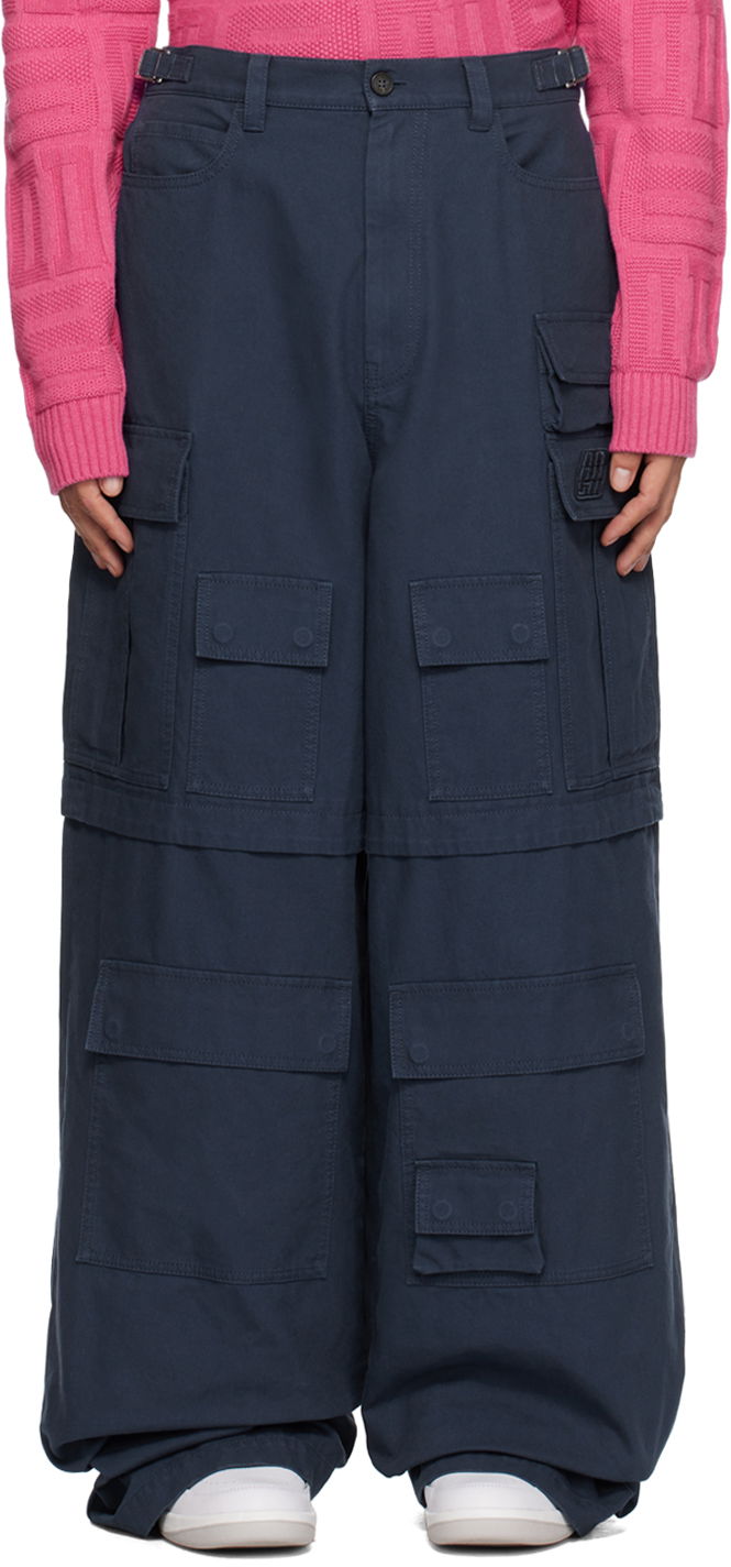 Cargo hlače Ambush Wide Leg Cargo Pants Mornarica | BMCF006S23FAB0014600