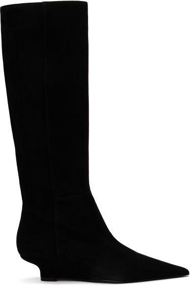 Oblačila TOTEME TOTEME Sharp Suede Knee-High Boots Črna | 251-WAS4671-LE0012, 0
