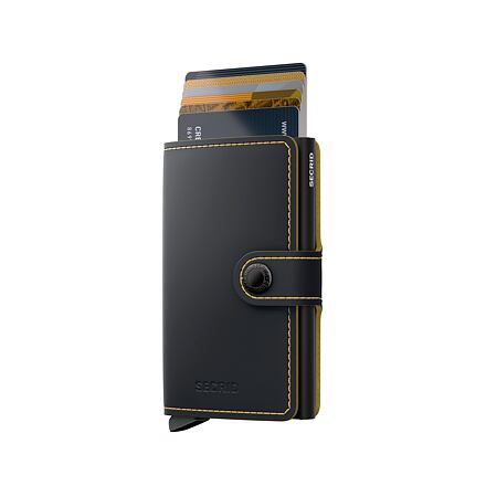 Denarnica Secrid Miniwallet - Matte - Black & Ochre Črna | MM-Black-Ochre