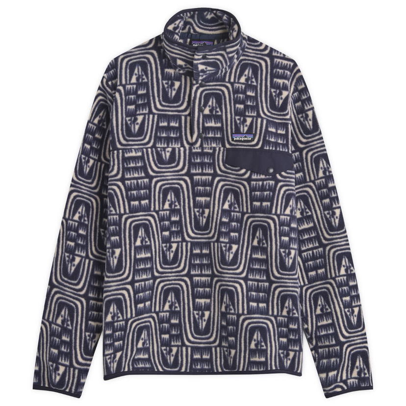Pleteni pulover Patagonia Lightweight Synchilla Snap-T Fleece Pullover Mornarica | 25551-FLSK