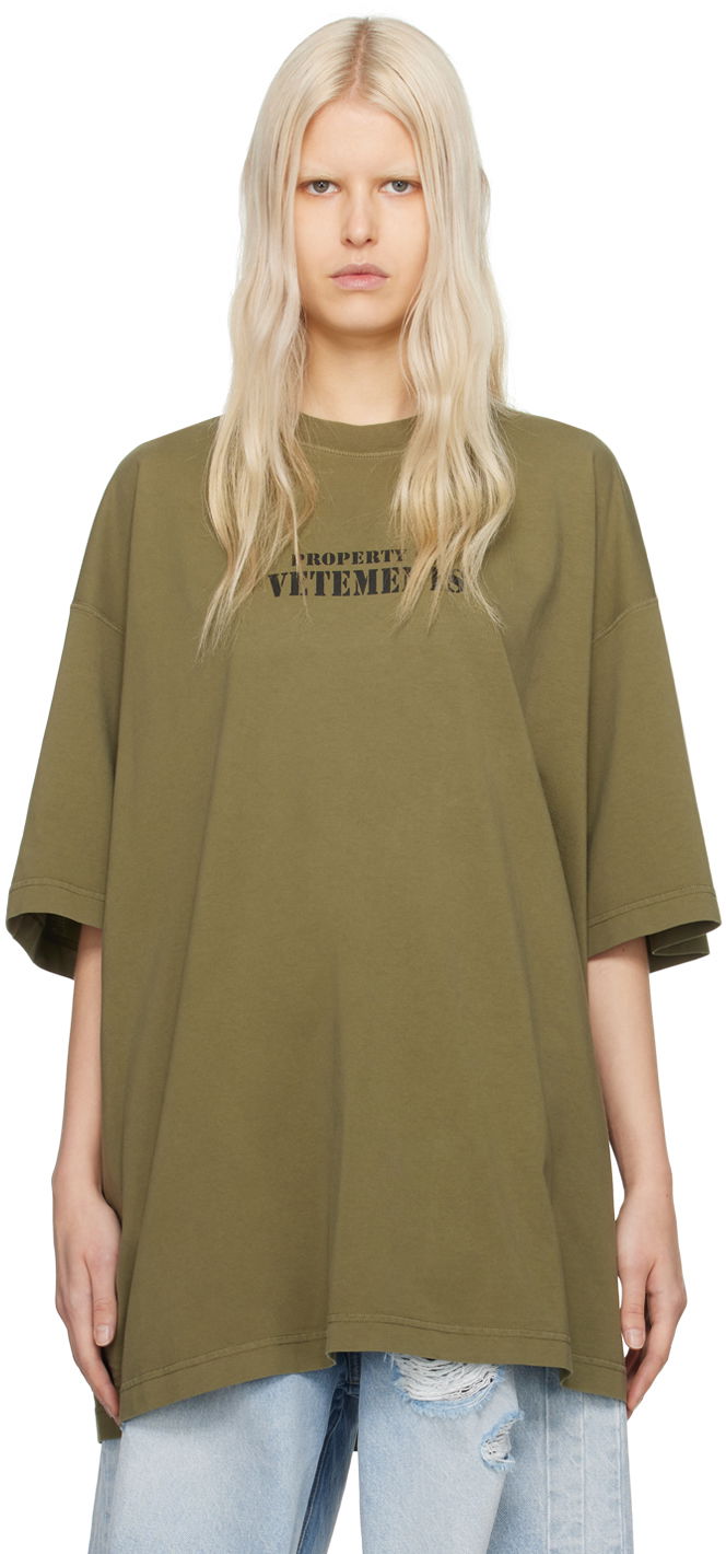 Majica VETEMENTS 'Property Of ' T-Shirt Zelena | UE64TR330Z