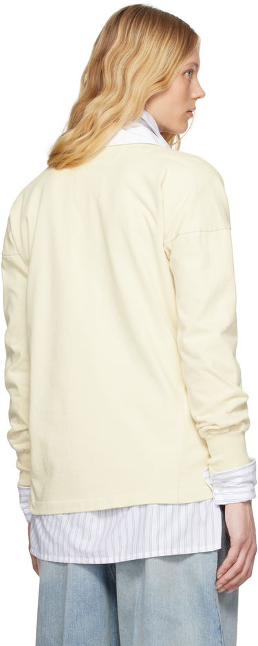 Polo majica Maison Margiela Maison Margiela Printed Logo Long Sleeve Polo Rumena | S51GL0056 M20096, 2