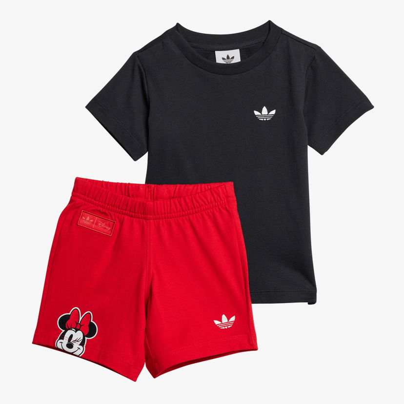 Trenirka adidas Originals Disney Minnie Mouse Shorts and Tee Set Rdeča | JD0575