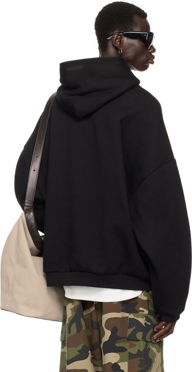 Pulover Fear of God Fear of God ESSENTIALS Printed Logo Hoodie Črna | 192BT246250F, 2