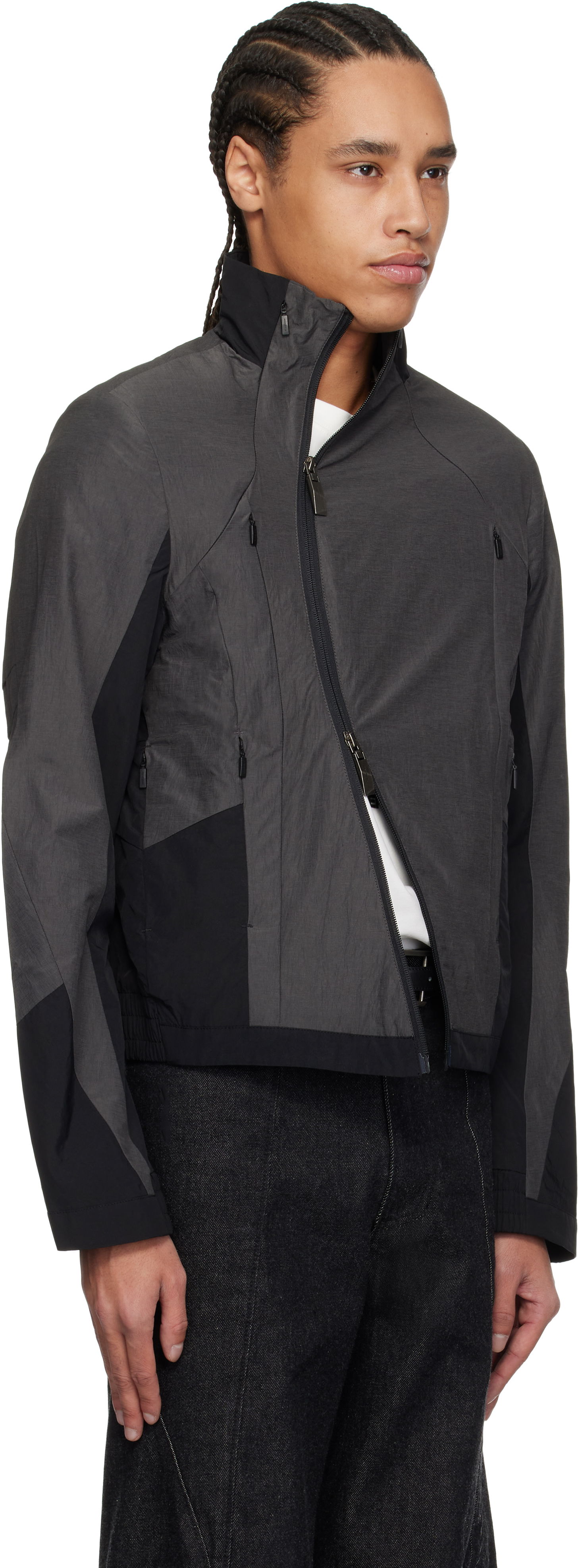 Vetrovka ADER ERROR ADER error Aerox Product. 18 Asymmetrical Zip Jacket Siva | BO01SSJK0203GR, 1