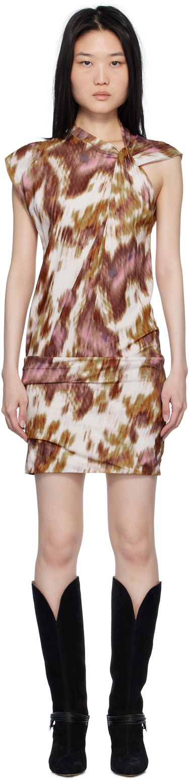 Obleke Isabel Marant Étoile Isabel Marant Etoile Women's Abstract Print Minidress Večbarvna | RO0481FA-C1N09E, 0