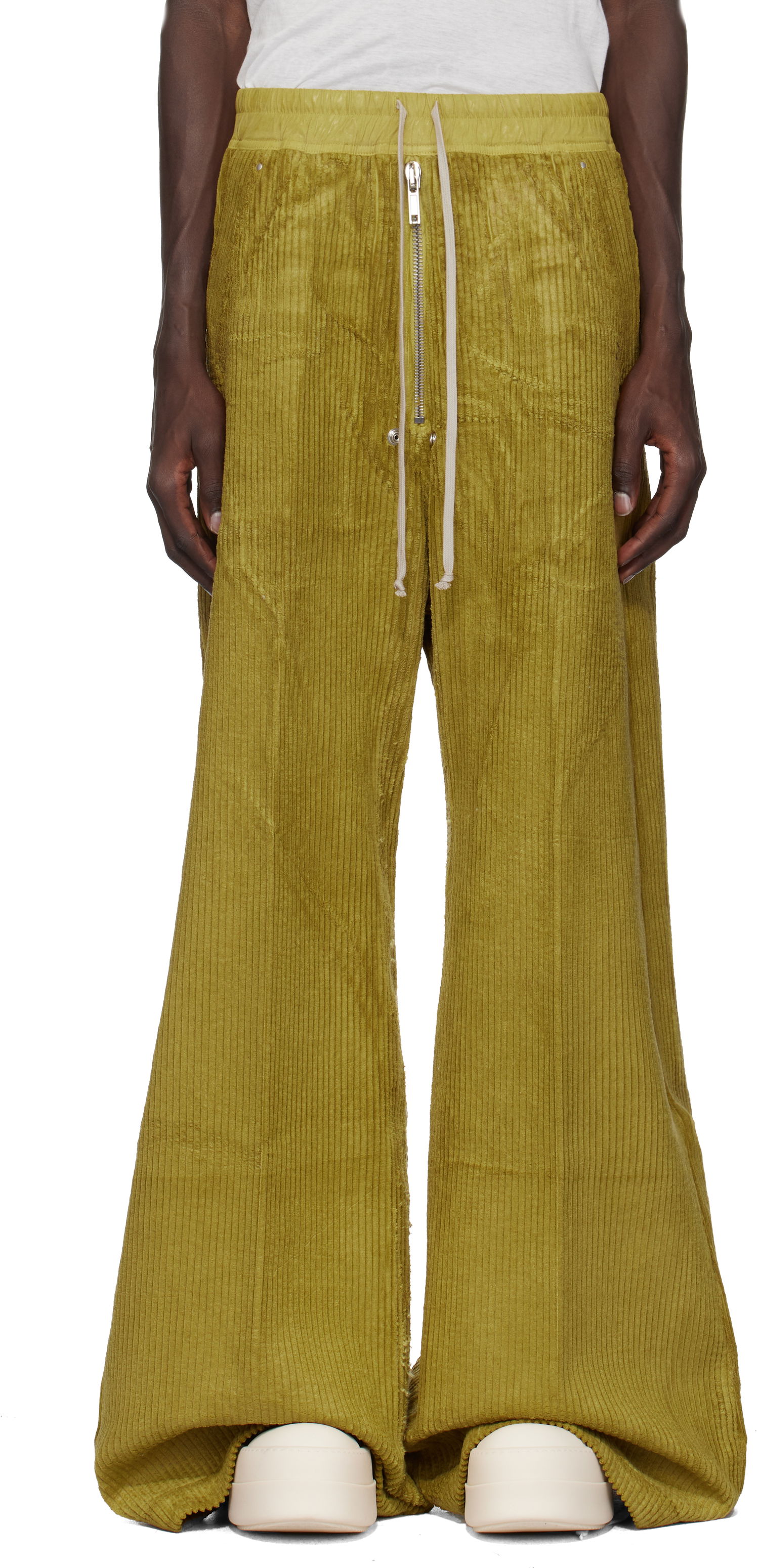 Hlače Rick Owens Porterville Get Belas Trousers Rumena | DU02D2378 HCF, 0
