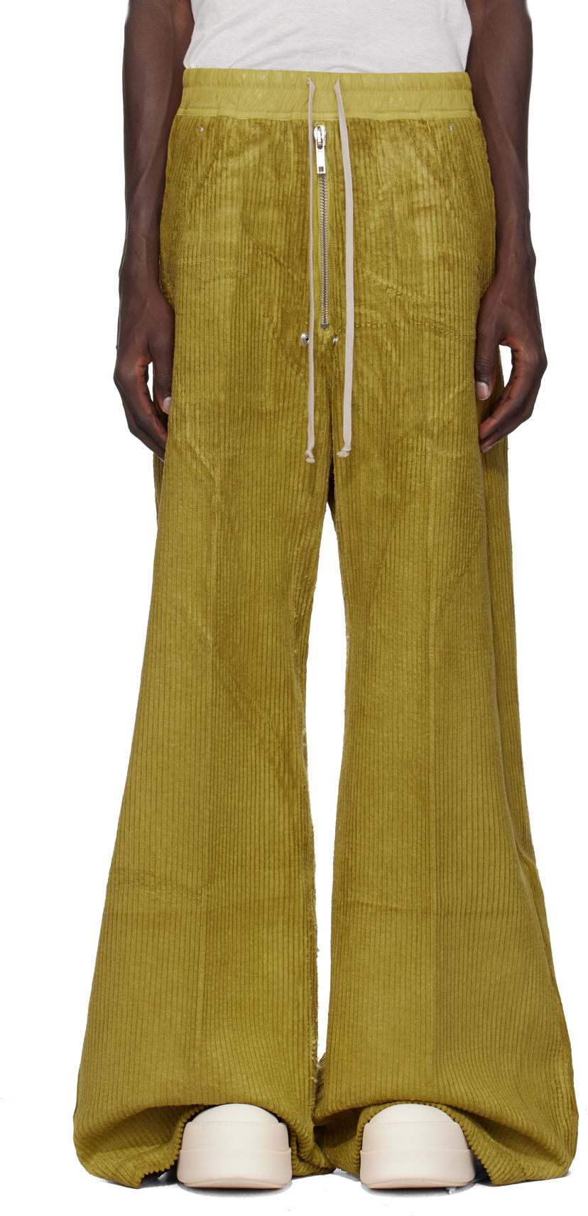 Hlače Rick Owens Porterville Get Belas Trousers Rumena | DU02D2378 HCF