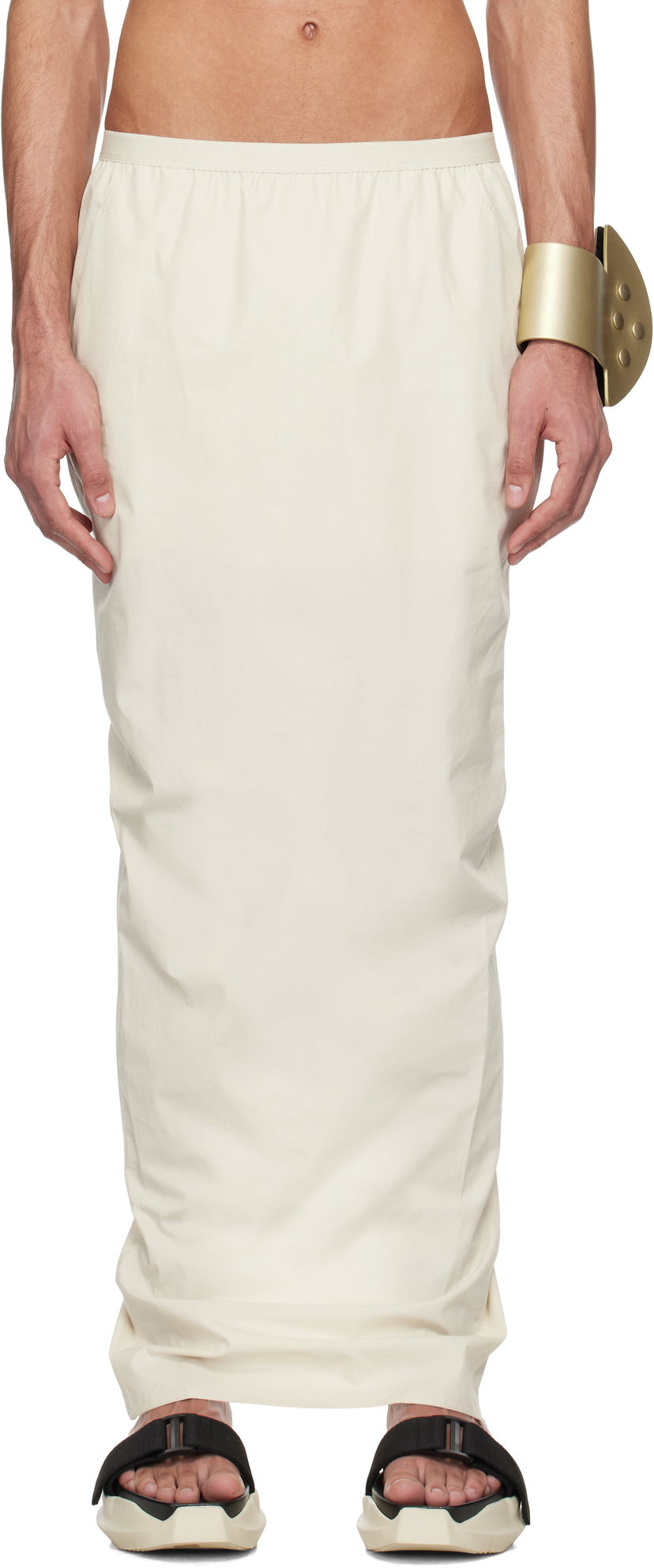 Krila Rick Owens Rick Owens Hollywood Soft Pillar Long Skirt Bež | RU01E5301 P