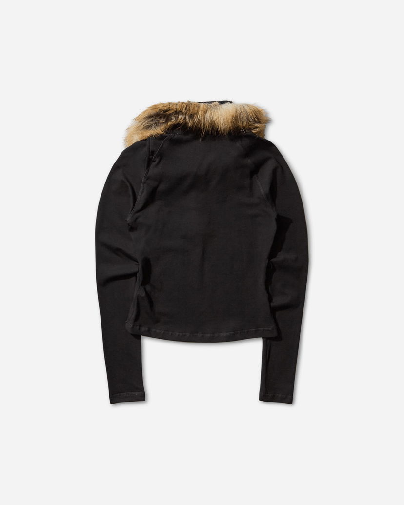 Srajce Ottolinger Furry Fitted Longsleeve Polo Črna | 11510471501 BLK
