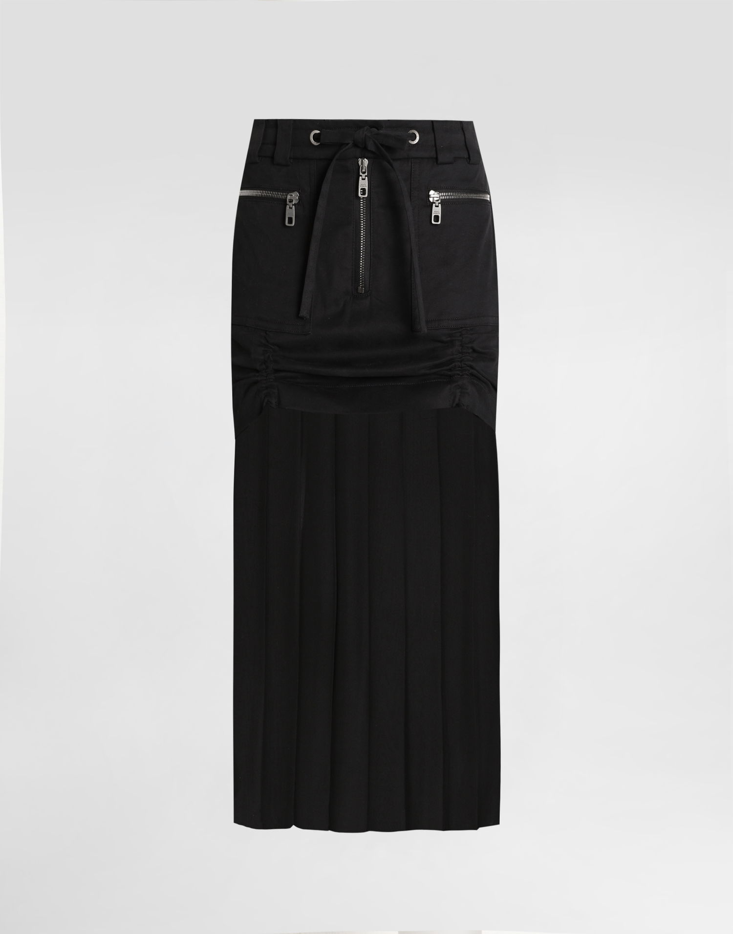 Krila Dolce & Gabbana Dolce & Gabbana Twill Midi Skirt with Chiffon Črna | F4DAOTGDDHVN0000, 0