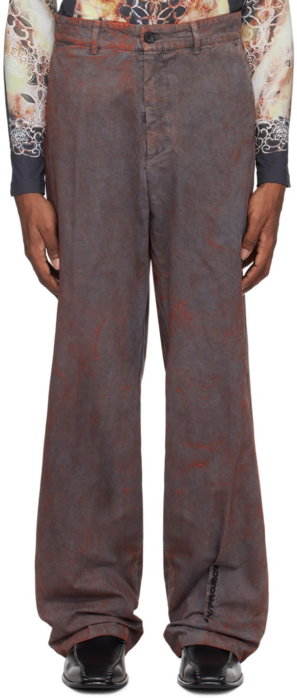 Hlače Y/PROJECT Pinched Trousers Siva | 201PA004