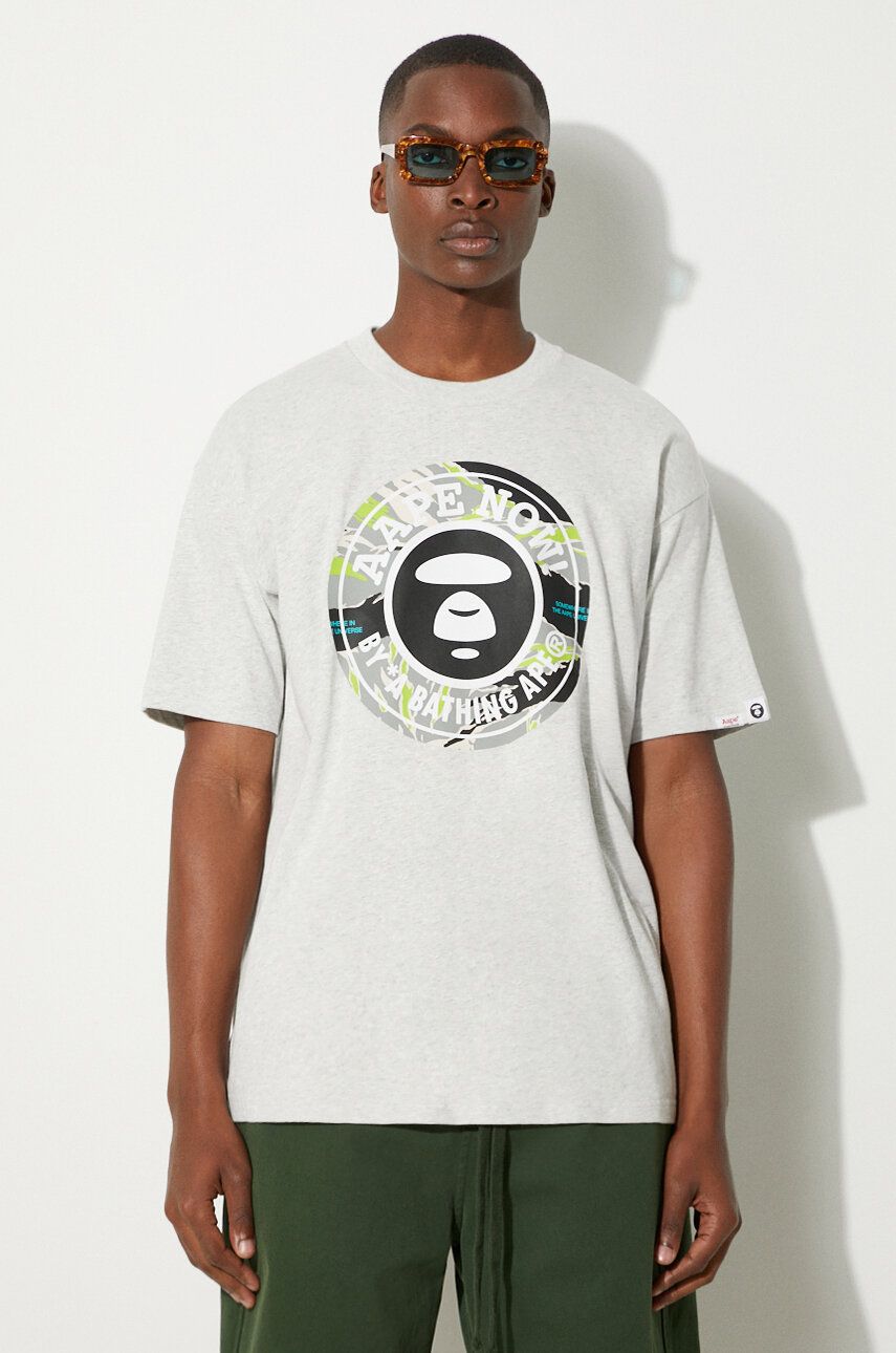 Majica AAPE by A Bathing Ape AAPE By A Bathing Ape Basic Tee Print T-Shirt Siva | AAPTEM1444XAM, 0