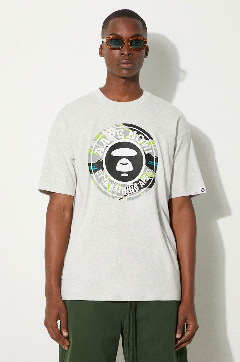 Majica AAPE by A Bathing Ape AAPE By A Bathing Ape Basic Tee Print T-Shirt Siva | AAPTEM1444XAM