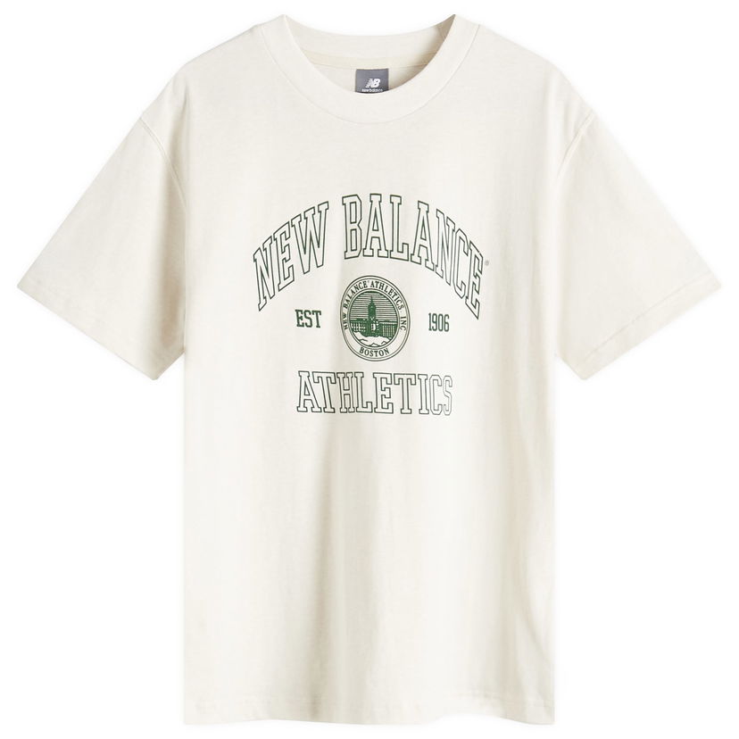 Majica New Balance Varsity Oversized T-Shirt Bež | WT43548-LIT