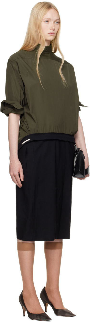 Obleke Maison Margiela Maison Margiela Reversed Shirtdress Midi Dress Zelena | S51DD0026 MTN066, 1
