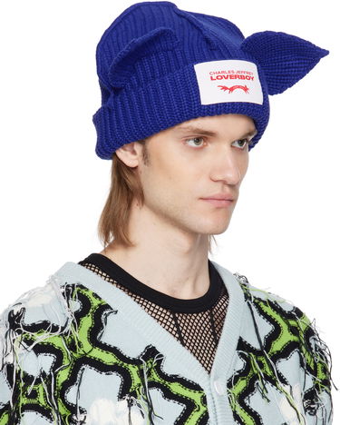 Beanie Charles Jeffrey Loverboy Charles Jeffrey LOVERBOY Chunky Knit Ears Beanie Modra | 54130301, 3