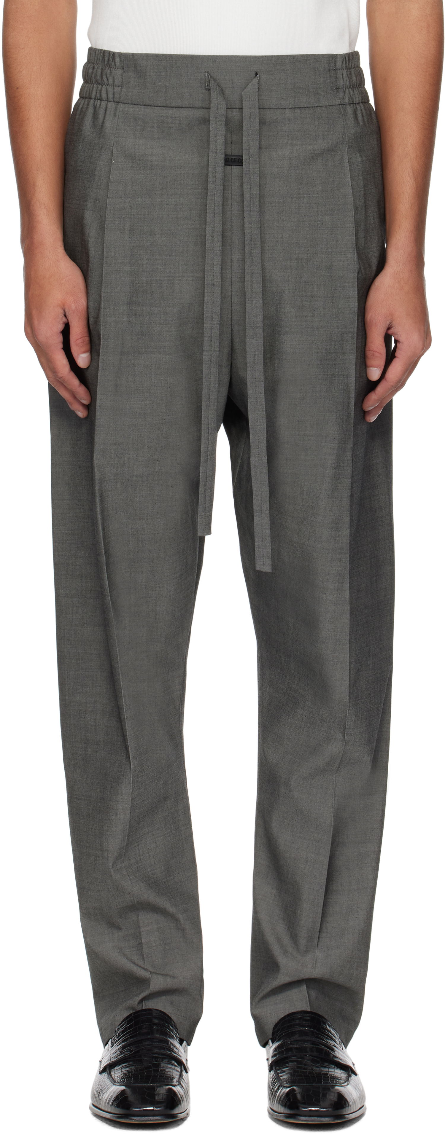 Hlače Fear of God Fear of God Oxford Drawstring Eternal Trousers Siva | FGE240-4171OXF, 0