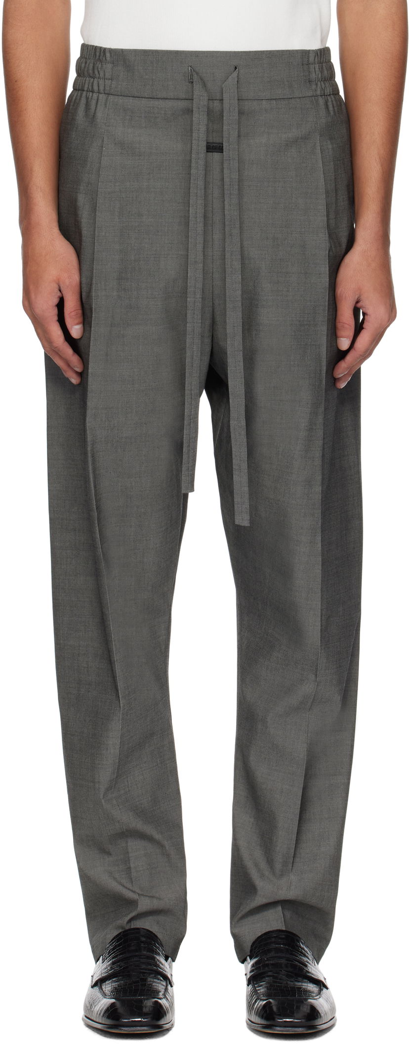 Hlače Fear of God Fear of God Oxford Drawstring Eternal Trousers Siva | FGE240-4171OXF