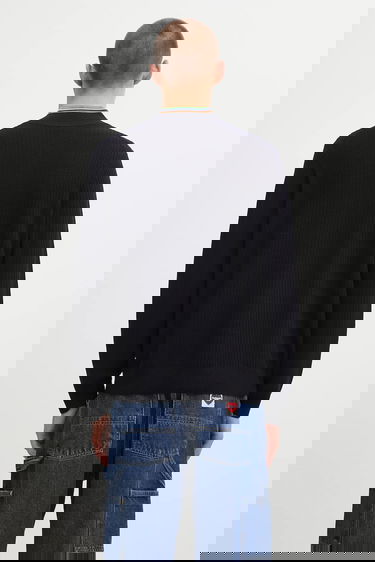 Pleteni pulover Paul Smith Paul Smith Wool Half-Zip Sweater Mornarica | M1R.548Z.T02825, 2