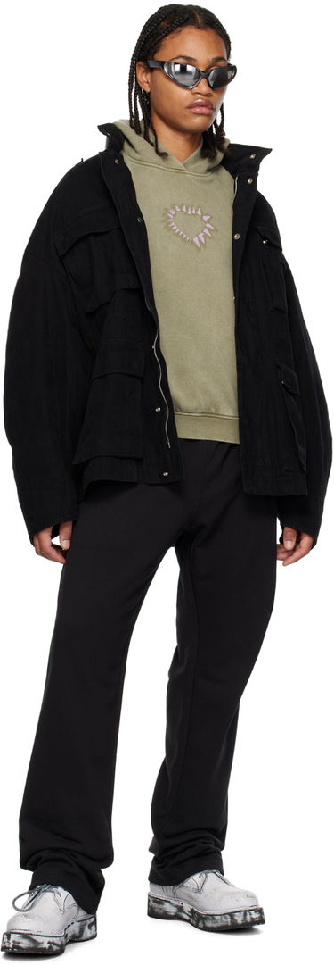 Pulover We11done Printed Hoodie Zelena | WD-TH3-23-806-U-KK, 3