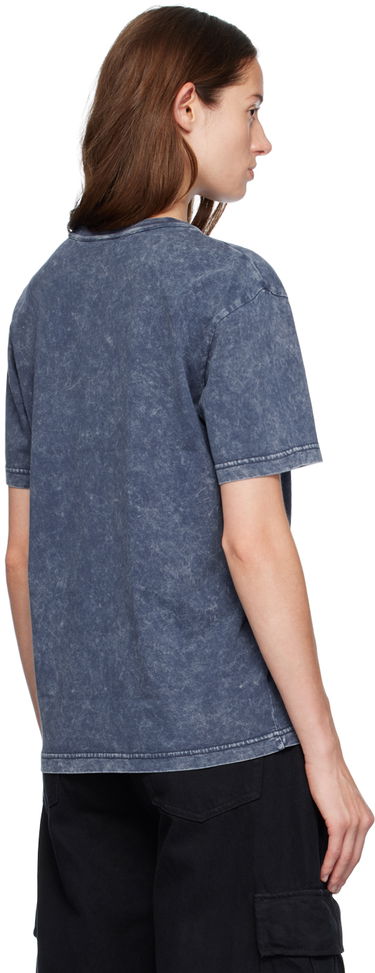 Majica Alexander Wang Alexander Wang Puff Logo T-Shirt Modra | 4CC3241520, 2