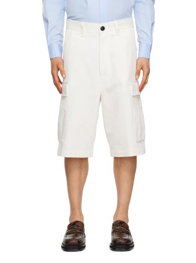 Kratke hlače AMI Cargo Pocket Shorts Bela | HSO400.CO0011