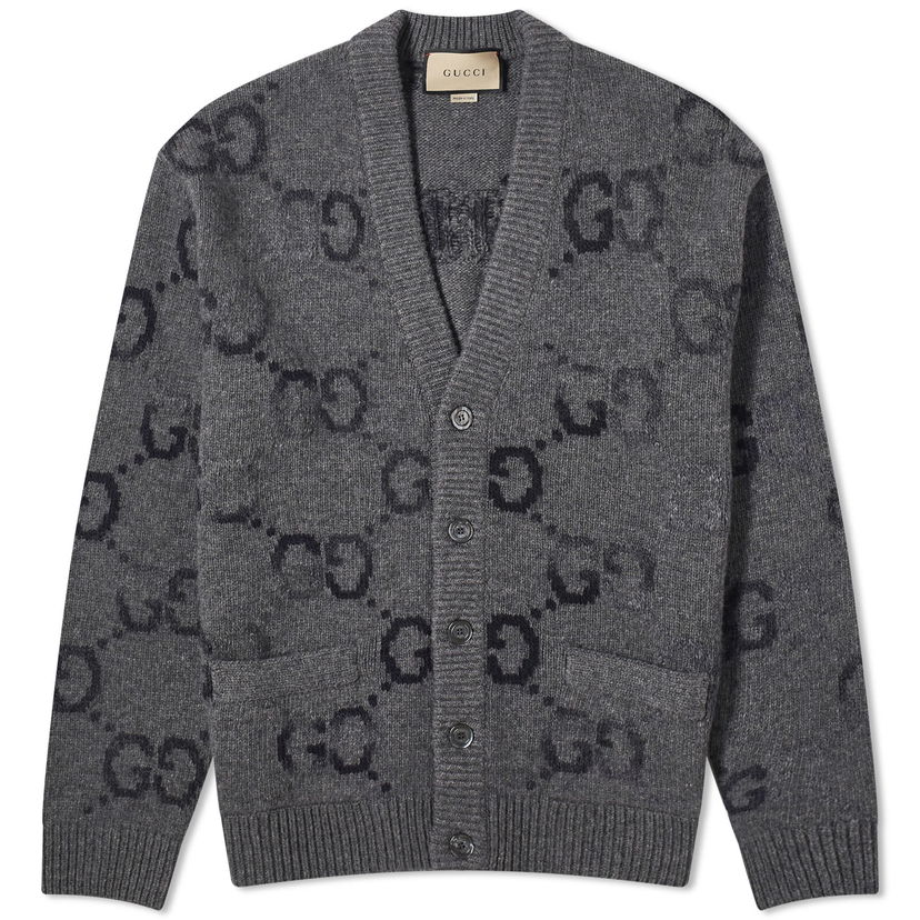 Pleteni pulover Gucci Knit Cardigan Siva | 770507-XKDSJ-1128