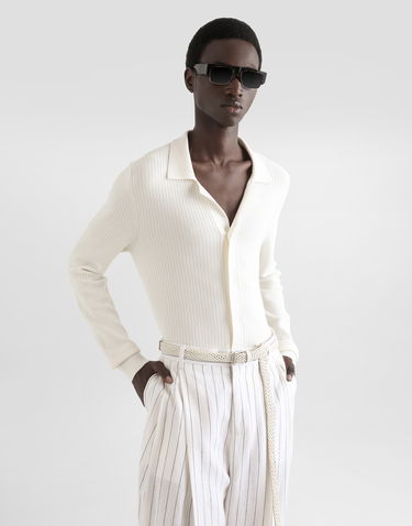 Srajce Dolce & Gabbana Dolce & Gabbana Openwork Knit Shirt Bela | GXVB9TJBCFPW0001, 1