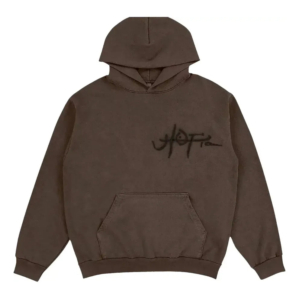 Pulover Cactus Jack by Travis Scott Travis Scott Cactus Jack UTOPIA A2 Hoodie Rjava | TSUT-BS12, 0
