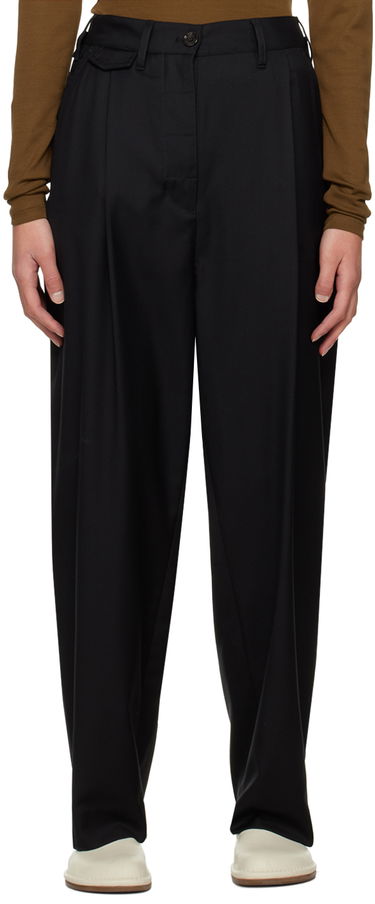 Hlače TOTEME TOTEME Fluid Trousers Črna | 224-2005-244, 0