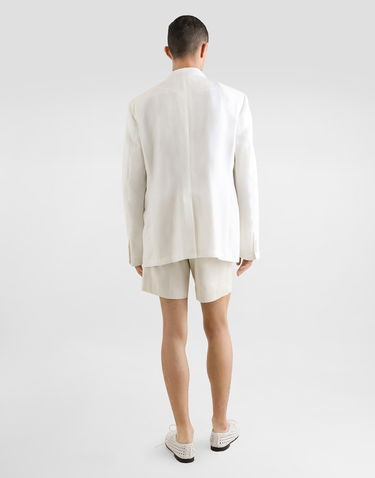 Jakna Dolce & Gabbana Dolce & Gabbana Single-Breasted Linen Jacket Bela | G2QS6TFU4MCW0111, 2