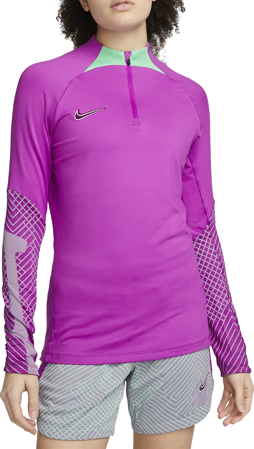 Pleteni pulover Nike Nike Dri-FIT Strike Drill Long Sleeve Top Lila | dq6749-551, 0