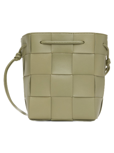 Torba za čez ramo Bottega Veneta Small Cassette Cross-Body Bucket Bag Zelena | 680218 VCQC4
